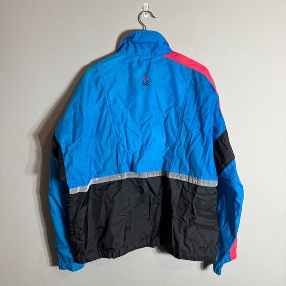 Vintage USA Olympics 1996 Full Zip Windbreaker Jacket Men's XL Reflective Retro - Picture 3 of 13